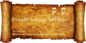 Polyákovics Dániel névjegykártya