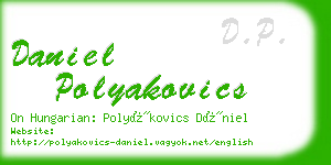 daniel polyakovics business card